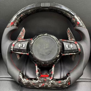 Volant sport personnalisé en fibre <span class=keywords><strong>de</strong></span> carbone avec écran LED et style racing, compatible avec VW Golf GTI GTS R GLI GTD MK7 MK6 MK5 MK4 - Product Image 1