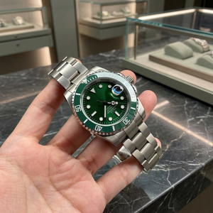 Bracelet Oysterband vert Hulk en acier inoxydable avec logo S, Seiko Sport Diver, résistant à l'eau 50 bars, verre saphir, charme de luxe, 20 mm - Product Image 3
