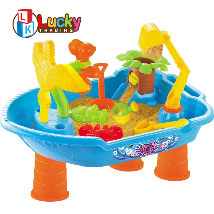 צעצועי קיץ חול צעצוע שולחן מים 22 יחידות אמנות תבנית דלי מים משחק שולחן ושולחן חול