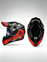 Casque de moto tout-terrain Coque en ABS Doublure en EPS Intérieur amovible