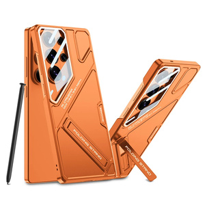 Funda Protectora para Teléfono Móvil de Plástico Resistente a Impactos con Soporte Plegable Oculto y Protección de Lente, Personalizable con Logotipo, para <span class=keywords><strong>Samsung</strong></span> S23 S24 S25 S26 Ultra - Product Image 1
