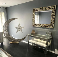 Arbre étoile lune en bois Eid Mubarak fête de Thanksgiving fête de noël mariage salon intérieur extérieur Ramadan décor SD107
