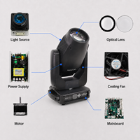 Projecteur LED professionnel 500W à tête mobile avec CTO, obturateur de cadrage et zoom linéaire pour éclairage de scène de théâtre et de concert