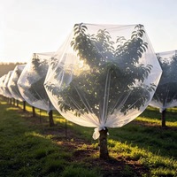Filet anti-insectes de jardin pour la protection des fruits et légumes, plusieurs tailles, tissu maillé blanc, moustiquaire