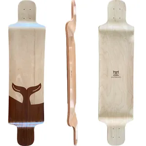 8 ply maple longboard skateboard deck dancing board with veneer