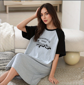 Camicia <span class=keywords><strong>da</strong></span> <span class=keywords><strong>Notte</strong></span> <span class=keywords><strong>da</strong></span> Donna in Puro Cotone Sexy a Maniche Corte <span class=keywords><strong>Maternità</strong></span> Stile Primavera Autunno Nuovi Pigiami <span class=keywords><strong>per</strong></span> l'Estate 2025 - Product Image 4