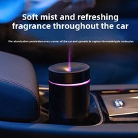 Humidificateur de voiture en céramique à lumière d'ambiance colorée transfrontalier 101-200ml, vente en gros d'usine, rechargeable, contrôle tactile, modèle 36dB