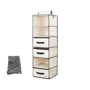 Houseware 6 <b>Shelves</b> Hanging Closet Organizer Multifunction Household NonWoven Cloth Storage Organizer - Product Image 2