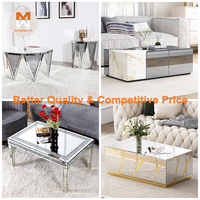 Table basse miroir carrée populaire et compétitive avec rangement