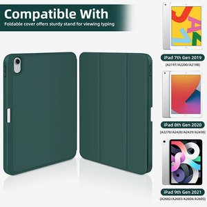 MOQ rendah Logo kustom silikon kembali tempat pensil tiga lipat berdiri kasus untuk <span class=keywords><strong>iPad</strong></span> <span class=keywords><strong>air</strong></span> 11 13 2024 kasus penutup - Product Image 6