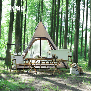 เต็นท์อินเดียนสำหรับกิจกรรมกลางแจ้ง Explorer ขนาด 230x230x220 ซม. แบบชั้นเดียว กันฝน สำหรับ 3-4 คน เหมาะสำหรับปิกนิกและตั้งแคมป์ - Product Image 5