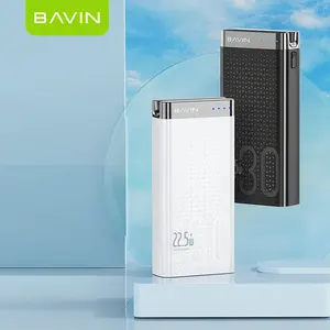 BAVIN 30000mah Large High Capacity Power Bank Travel 30000 mah Powerbank USB Mobile Charger LED Light Fast Charging PC089 PRO