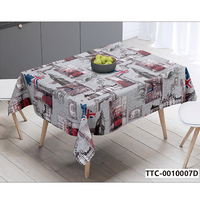 Nappe Moderne en PVC Imperméable, Anti-Taches et Anti-Glisse, Facile à Nettoyer, Rectangulaire, pour Salle à Manger, Cuisine, Fêtes et Utilisation Extérieure