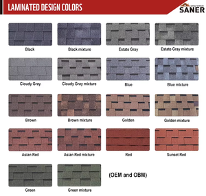 Feutres de toiture de haute qualité Bitume Asphalte Matériau Bardeaux en fibre de verre laminé étanche pour toiture de villa - Product Image 6