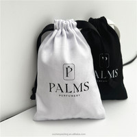 Sacs à cordon en twill de coton miniatures personnalisés, pochettes à bijoux