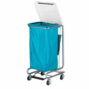 Pédales en acier chromé de bonne qualité, chariot à linge de qualité export, chariot à déchets pour salle d'opération, chariot de rangement pour linge d'hôpital - Product Image 1