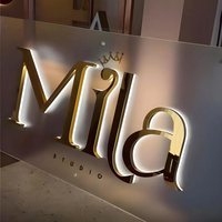 Letrero de Acrílico 3D con Retroiluminación LED Personalizado para Salón de Belleza, Letrero Metálico para Hospital y Tienda, Publicidad Direccional y Decoración Luminosa