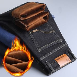 Jeans épais doublés de polaire pour <span class=keywords><strong>homme</strong></span>, coupe droite ample, <span class=keywords><strong>taille</strong></span> élastique, <span class=keywords><strong>grande</strong></span> <span class=keywords><strong>taille</strong></span>, <span class=keywords><strong>pantalon</strong></span> décontracté pour <span class=keywords><strong>homme</strong></span> - Product Image 1