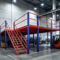 Plateforme de mezzanine en acier pour l'industrie, équipement d'entrepôt, étagère de mezzanine en acier pour entrepôt, rayonnage de garage
