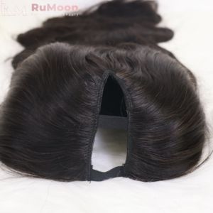 ผมบราซิลแบบ Afro Kinky Curl ทรง <span class=keywords><strong>U</strong></span> Part ความหนาแน่น 250% ผมเวอร์จินคิวติเคิลเต็มเส้น โคนผมสีเข้ม  ฐานลูกไม้โปร่งใส สำหรับทำสีบาเลยาจ วิกผมยาว - Product Image 4