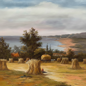 Dipinti a Olio Fatti a Mano 20 Pollici x 24 Pollici, 100% Dipinti a Mano, Arte Classica di Campo, Lussuoso Quadro Astratto con Albero per Soggiorno 3D - Product Image 1