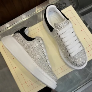 Zapatos de Diseñador de Lujo para Hombre, Plataforma Baja, Retro, Casuales, para Pascua o San Valentín, Zapatos Bajos para Mujer, Completamente Decorados con Diamantes - Product Image 4