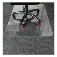 Tapis de chaise de bureau moderne lavable et rembourré en verre trempé pour tapis et sols durs, en promotion, avec faible MOQ