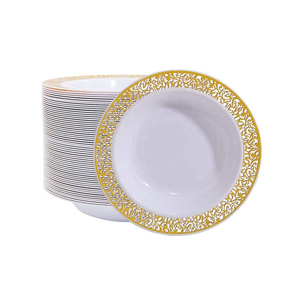 Exquisite Design <b>Plastic</b> <b>Dinner</b> Plates reusable lace design heavy duty PS plates for picnic - Product Image 4
