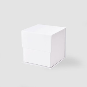 12Cm <span class=keywords><strong>Cube</strong></span> Luxury Trắng Candle Magnetic Flap Hộp Bao Bì Quà Tặng Bán Buôn - Product Image 1