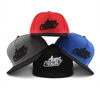 Gorras Snapback Bordadas Personalizadas al por Mayor, Unisex, de 5 Paneles, Tela Acrílica, Tamaño Ajustable, Visera Plana, Estilo Hip Hop
