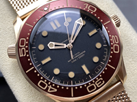 Montre mécanique étanche de haute qualité VSF 42 mm VS Factory 300M Plongée Or Rose Mouvement 8806 Cadran Noir Plongée 13,7 mm