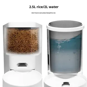 Distributeur automatique de nourriture pour chat 2 en 1, fontaine à eau et nourriture pour animaux de compagnie, charge et batterie, contrôle par application, distributeur intelligent de nourriture pour animaux de compagnie programmé - Product Image 3