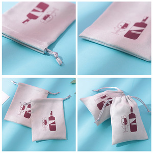 Velvet <b>Drawstring</b> Bag 8x10cm 5x7cm 15x20cm Fabric Jewelry Storage Organizing Cosmetic Mobile Phone Earphone Power Bank <b>Pouch</b> - Product Image 5