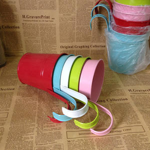 Pot de fleurs mural en métal suspendu, support de fleurs en fer, jardinière de jardin, pour décorer la maison - Product Image 2