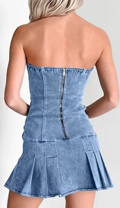 Top Corto <span class=keywords><strong>de</strong></span> Mezclilla Vintage Retro para Mujer, Vestido <span class=keywords><strong>Sexy</strong></span> <span class=keywords><strong>de</strong></span> Talle Bajo con Cordones, Estilo Occidental Y2K, Atuendo <span class=keywords><strong>de</strong></span> <span class=keywords><strong>Vaquera</strong></span> a la Moda para el Verano - Product Image 6