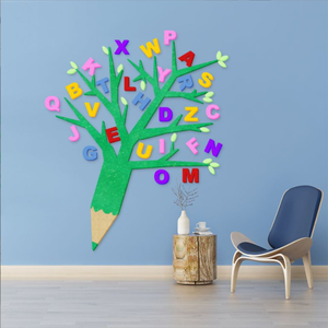 Verschiedene Größe liefern gestanzte Blumen formen Schlafzimmer Filz Aufkleber Dekoration