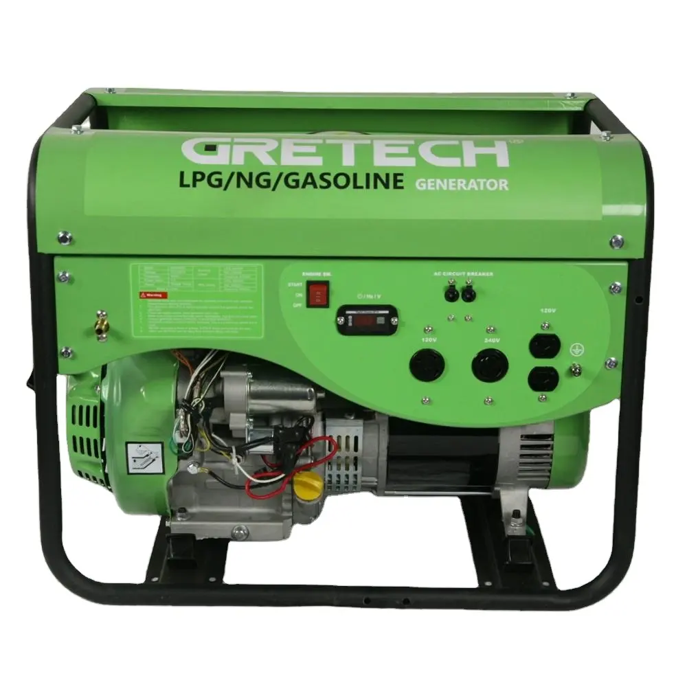 JLY7000G/E/T горячая Распродажа генератор для домашнего использования Gretech power LPG/NG/бензиновый портативный генератор