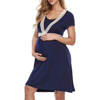 Robe d'allaitement discrète et respirante pour femmes, en bambou, robe d'allaitement d'été, robe de grossesse et de maternité