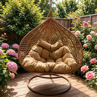 Fauteuil suspendu en métal durable, moderne et minimaliste, pour l'extérieur, avec coussin imperméable, pour balcon, jardin et terrasse intérieure