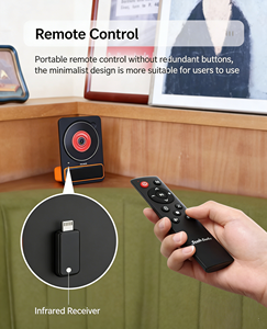 Vintage Vertical Desktop CD Player BT <b>USB</b> AUX Playback Remote Control Anti Skip <b>A</b>-<b>B</b> Repeat CD Player For Student Learning Home - Product Image 6