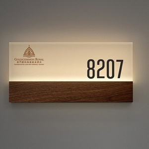 Letrero LED Acrílico Transparente Moderno con Diseño Personalizado al por Mayor, Número de Habitación de Hotel Iluminado, Placa de Casa Iluminada - Product Image 2