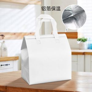 Sac isotherme portable orange jetable auto-adhésif en non-tissé pour livraison de café et de repas sur mesure - Product Image 2