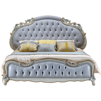 Ensemble de meubles de chambre à coucher européens, ensemble de lit en cuir véritable de luxe, taille king, vente chaude, style tendance, lit double de chambre à coucher