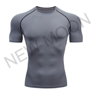 Camiseta Deportiva de Manga Corta de Secado Rápido para Hombre con Logotipo Personalizado, Traje de Compresión de Secado Rápido - Product Image 2