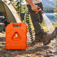 Pulvérisateur portable à pompe manuelle pour réservoir d'eau sous pression, avec tuyau et buse, idéal pour le camping, le lavage de voiture et les voyages
