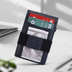 ที่ใส่บัตรอะลูมิเนียมโลหะพร้อมคลิปหนีบ<span class=keywords><strong>เงิน</strong></span>แบบยืด<span class=keywords><strong>ได้</strong></span>สำหรับผู้ชายกระเป๋าสตางค์แบบป๊อปอัพทำจากหนังแท้แบบใหม่จากโรงงาน - Product Image 6