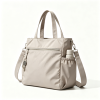 Sac fourre-tout en nylon imperméable grande capacité pour femme, avec compartiment pour ordinateur portable, multiples poches et porte-bouteille amovible, convertible en sac bandoulière