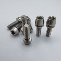 Tornillos de Titanio Gr5 DIN912 con Cabeza Hexagonal y Rosca UNF M5 para Manillar de Bicicleta, Clase 10.9 12.9