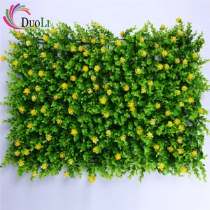 Promotionele 50X50cm verticale plastic kunstmatige plant groene muur balkon decoratie gras bladeren mat fabrikant