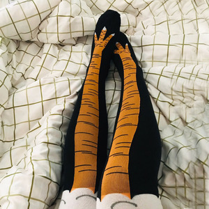 Custom Crazy Funny Fancy Adulto <span class=keywords><strong>Pollo</strong></span> Piernas <span class=keywords><strong>Calcetines</strong></span> Hasta la rodilla Animal Patas <span class=keywords><strong>Calcetines</strong></span> - Product Image 3